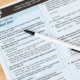 US, Census form document with pen on top