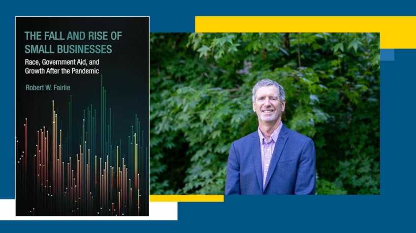 book cover on the left and the author Rob Fairlie on the right