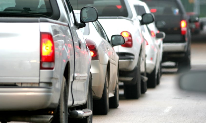 Car Tail lights in Traffic