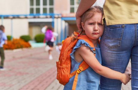 Frightened schoolchild