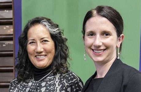 UCLA Luskin lecturer Paul Daniels, left, with colleague Alexa Delwiche.