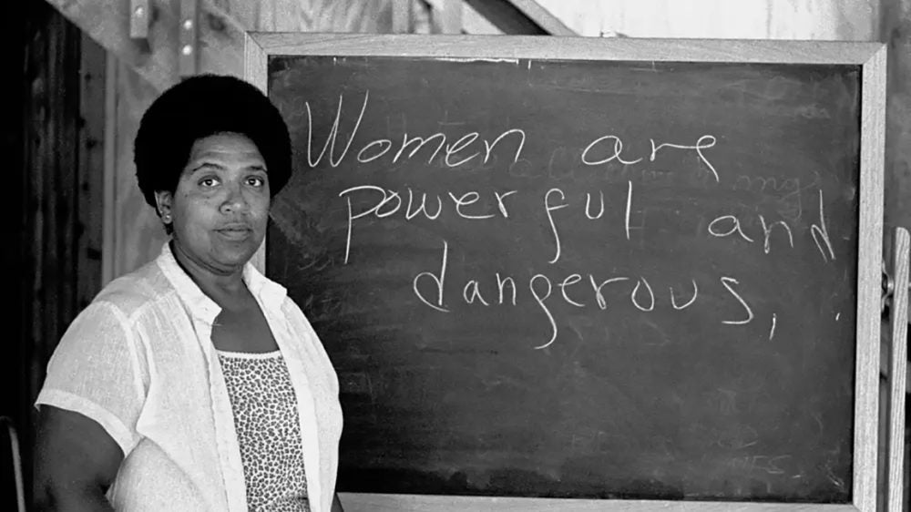 Audre Lorde, pictured, began writing about and lecturing on the concept of radical self-care in the 1980s. Photo by Robert Alexander/Getty Images