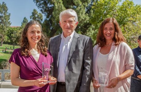 photo of award winners with UCLA chancellor