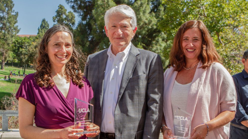 photo of award winners with UCLA chancellor