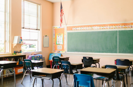 Empty classroom.