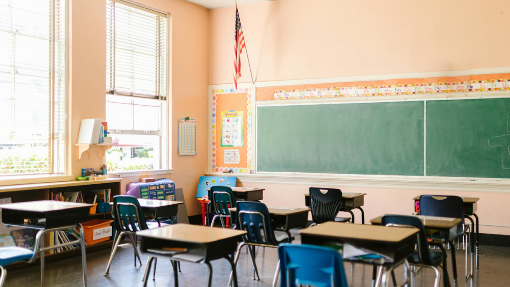 Empty classroom.