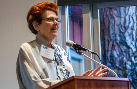 Former Dean Barbara Nelson was recognized for her research that focused on women and politics from an international perspective. Photo by Mary Braswell