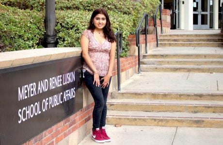 Breeze Velazquez says she's grateful for the support of friends, family and the community she found in the Luskin undergraduate program