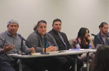 Members of UCLA student groups speak about their work for Central American migrants