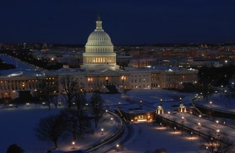 U.S. Capitol at night