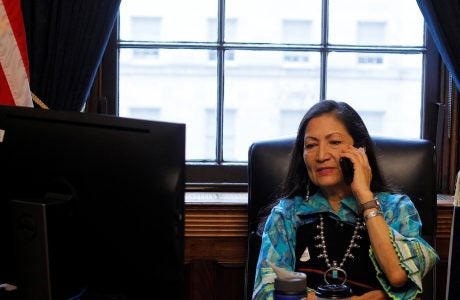 The Wider Image: Deb Haaland becomes one of first two Native American congresswomen