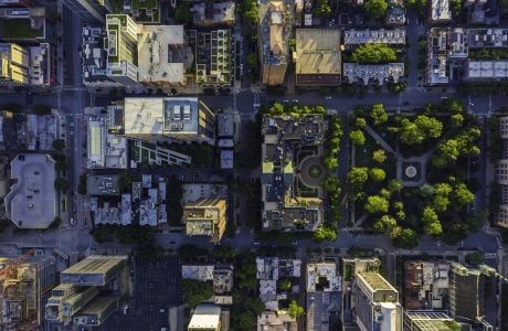 aerial view of downtown Chicago