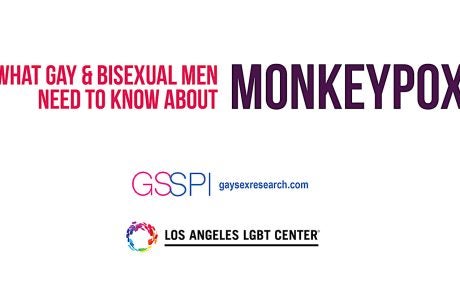 multicolored text reading "What Gay and Bisexual Men Need to Know About Monkeypox"