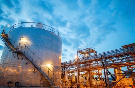 Oil and Gas Processing Tank and Pipes