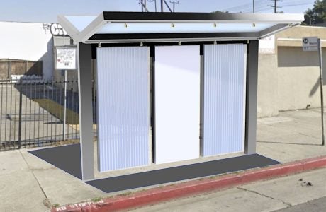 A rendering of a cooling structure prototype that could be deployed by the Heat Resilient L.A
