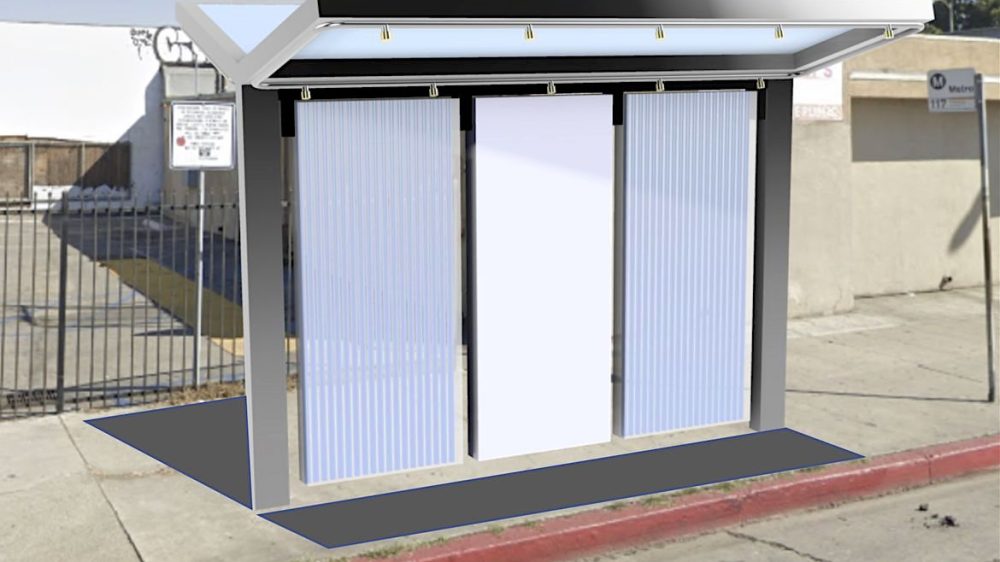 A rendering of a cooling structure prototype that could be deployed by the Heat Resilient L.A. team.