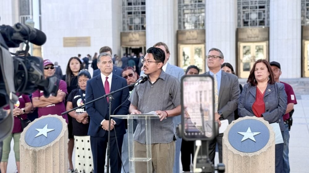 The UCLA Voting Rights Project (VRP) joined by Sr. Advisor Xavier Becerra filed a federal lawsuit today on behalf of, the Coalition for Humane Immigrant Rights (CHIRLA), and Pedro Trujillo, a naturalized U.S. citizen and registered California voter