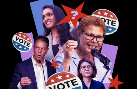 collage of three women and one man