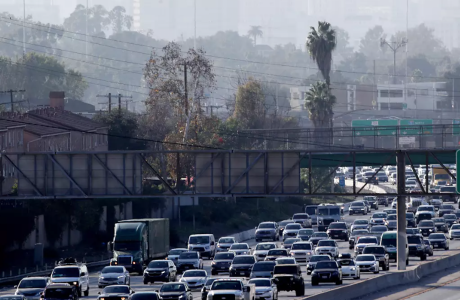 traffic congestion on freeway