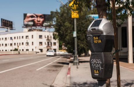 parking meter on a city street