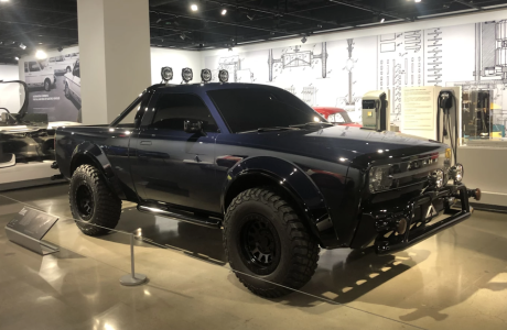 black truck on showroom