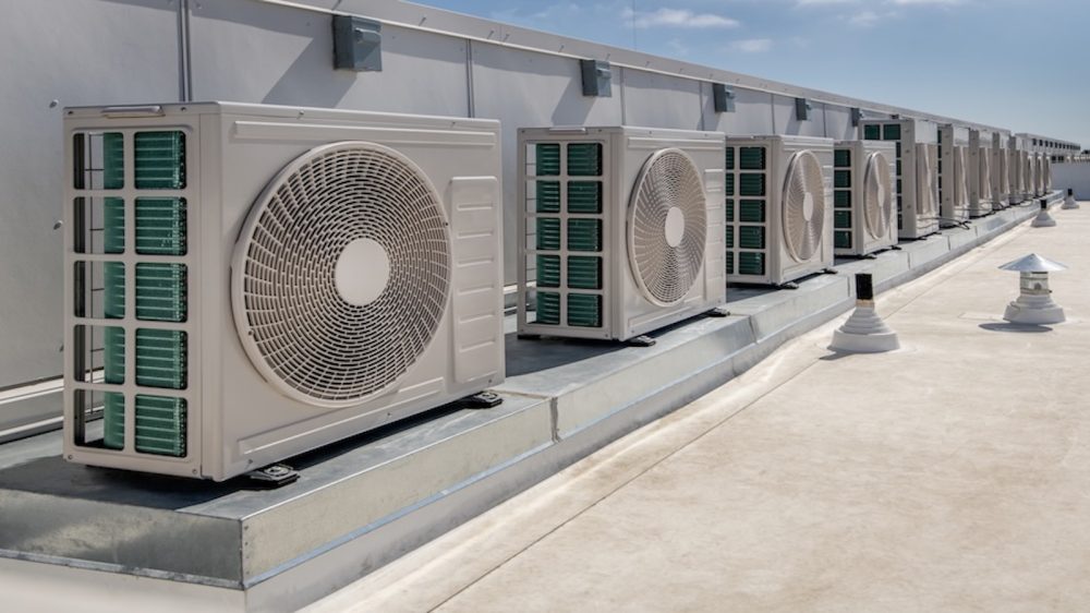 large air conditioning units on building rooftop