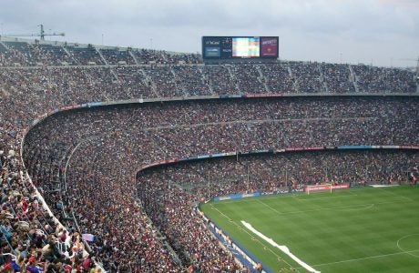 Stadium full of people.