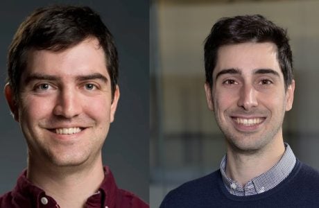 Headshot of new assistant professor Isaac Opper and on the right a headshot of new assistant professor Carlo Medici.