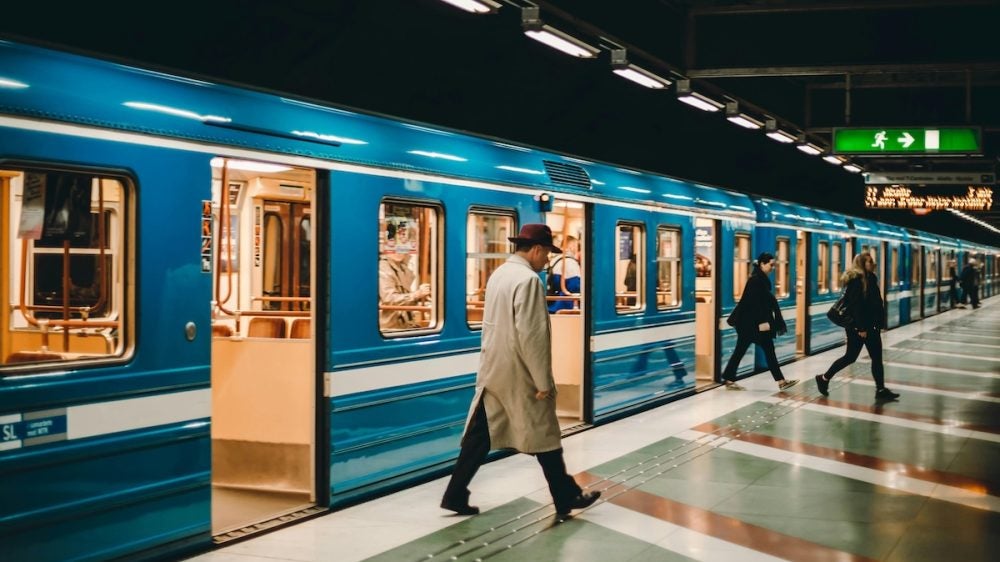 People using the subway