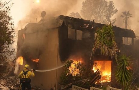 Image of burning building