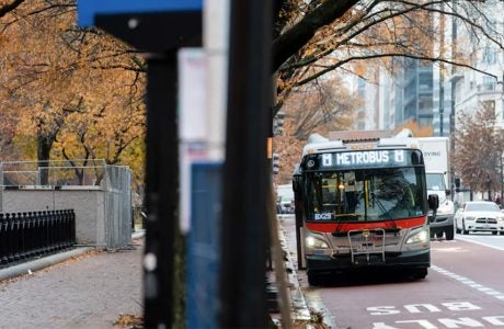 city bus on street