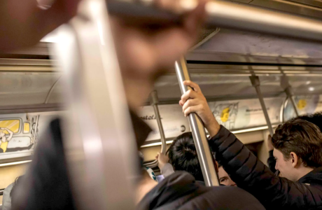 people on crowded subway