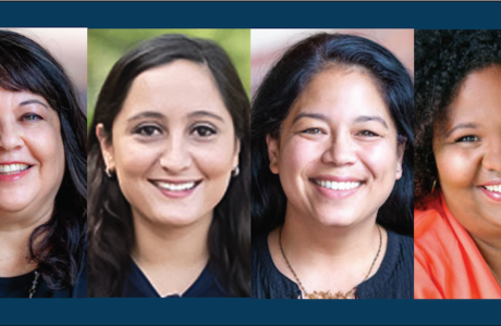 Head shots of four women