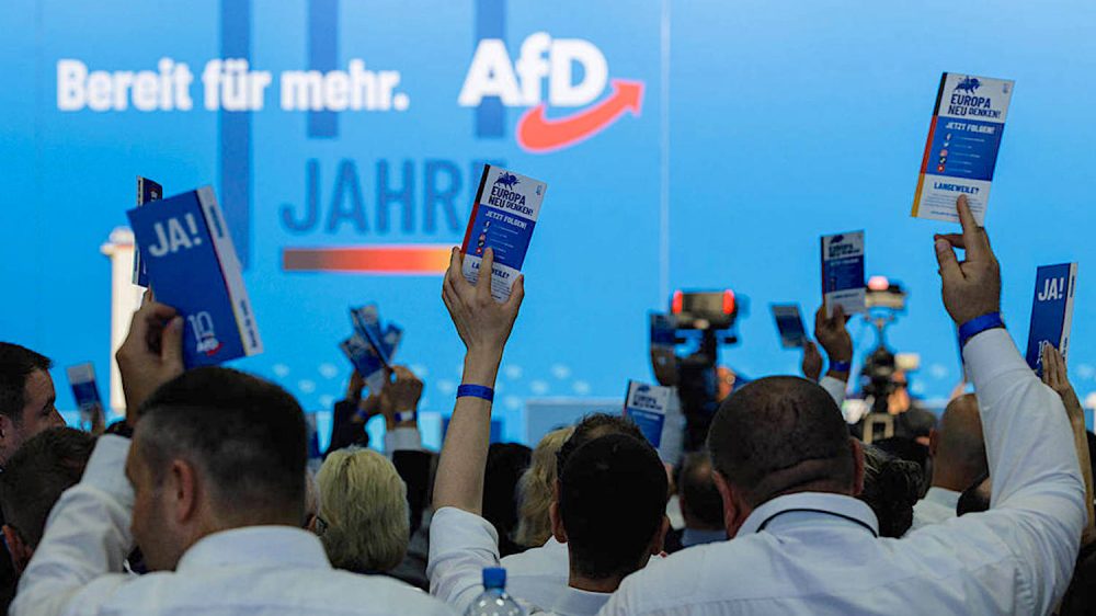 crowd at Germany political gathering