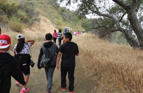 Young hikerstake to a trail in the park. Photo courtesy of National Park Service