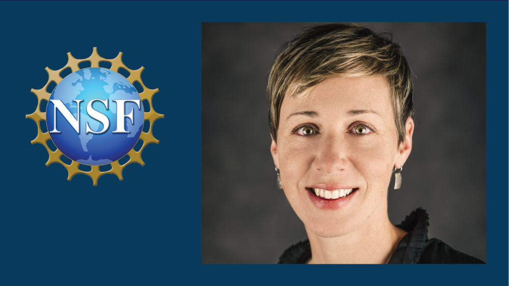 headshot of woman and National Science Foundation logo