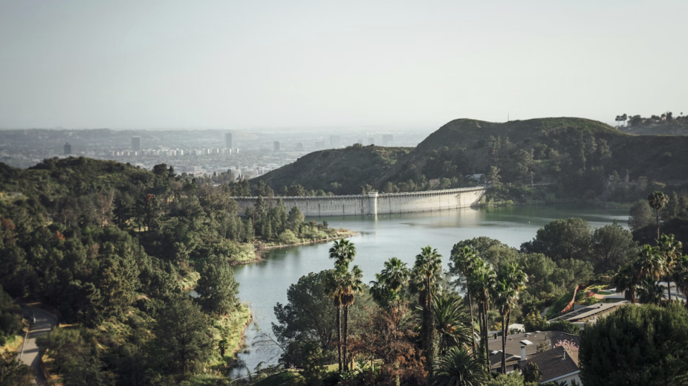 Hollywood Reservoir from up in the Hollywood Hills