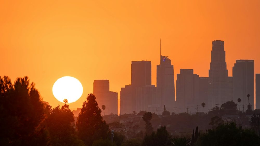 Sun on the horizon.