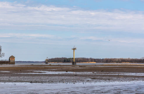 river with low water level