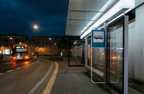 Bus stop.