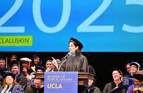 Nathalie Rayes MPP '99 addresses the UCLA Luskin class of 2025.|||||||||||||||||
