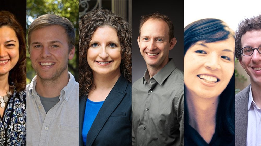 From left: Leyla Karimli, Darin Christensen, Laura Wray-Lake, Michael Manville, Kian Goh and Zachary C. Steinert-Threlkeld.