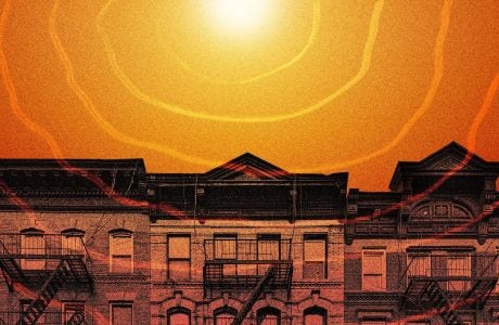 Illustration of heat in urban area.