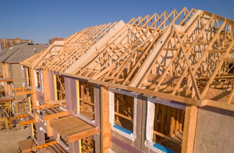 Wood framing of house construction