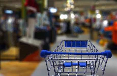 shopping cart in store