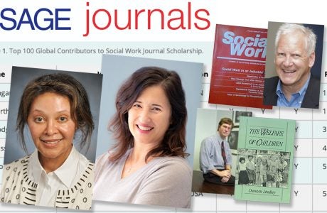 composite image shows professor portraits and a table from the research journal article